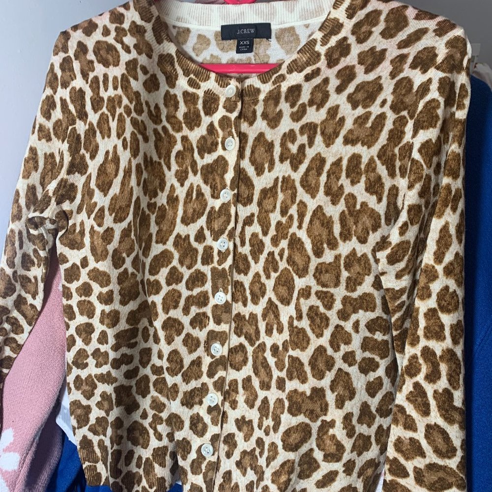 J. Crew Leopard Cardigan